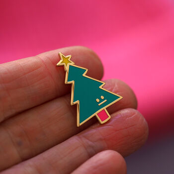 Christmas Tree Enamel Pin, 5 of 12