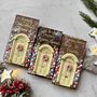 Christmas Chocolate Door With Wreath, Personalised Gift, thumbnail 8 of 9