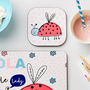 Personalised Children's Pastel Ladybird Placemat Set, thumbnail 3 of 6