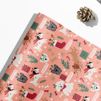 Personalised Dogs Christmas Wrapping Paper, 7 of 8