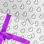 Goth Valentines Day Heart Wrapping Paper Roll #575, thumbnail 2 of 2