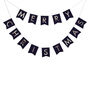 Flocked Navy And Gold Merry Christmas Bunting, thumbnail 2 of 3