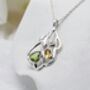 Silver Pendant With Peridot, Citrine And Pearl, thumbnail 1 of 7