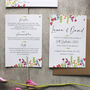 Digital Wildflower Floral Wedding Invitations, thumbnail 2 of 6