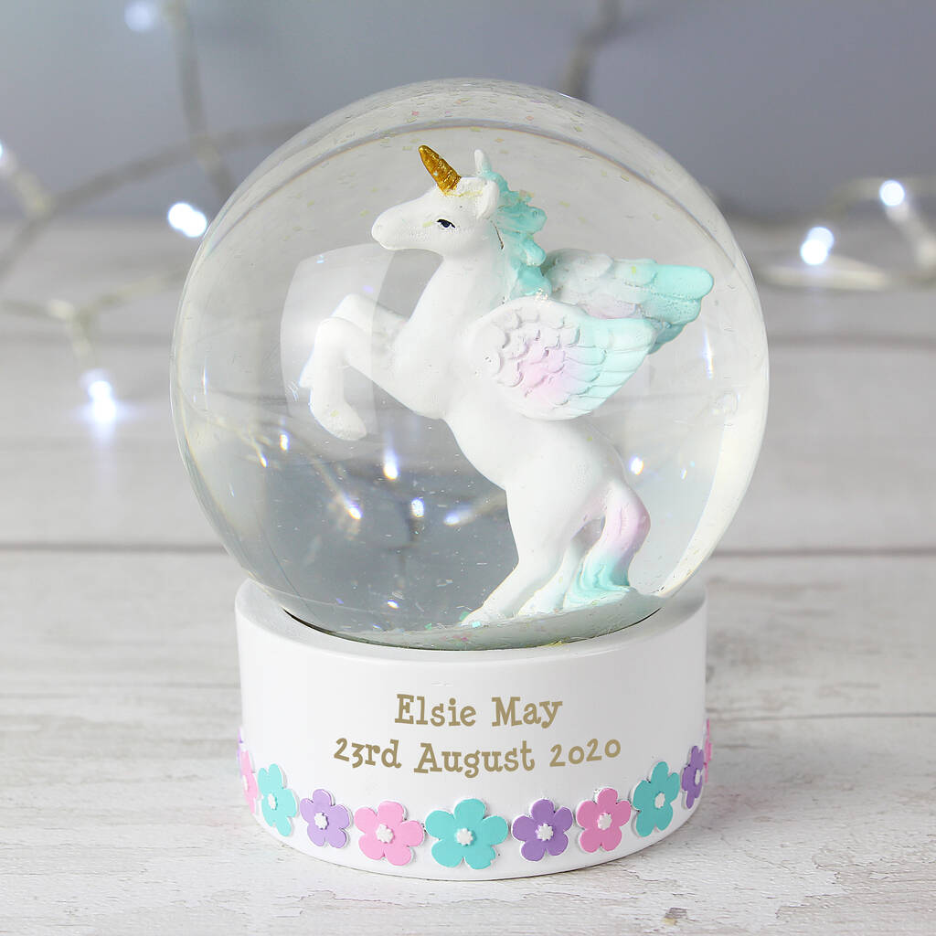 Diy snow globe ornament Personalised Unicorn Snow Globe By Alice Frederick | notonthehighstreet.com