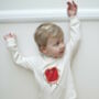 Personalised Baby Romper Robin, thumbnail 5 of 5