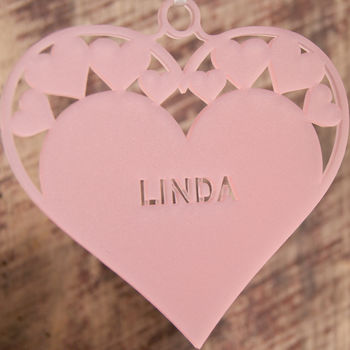 Personalised Heart Christmas Tree Decoration, 3 of 4
