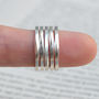 Inside Out Stacking Ring In Sterling Silver, thumbnail 3 of 6