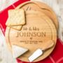 Personalised Wedding Cheese Board And Knife Set, thumbnail 8 of 9