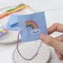Kawaii Cloud Rainbow Mini Cross Stitch Kit, thumbnail 1 of 9