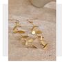 Monaco D’or Gold Chrome Flower V Gala Drop Gift Earrings, thumbnail 2 of 3