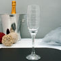 Engraved Champagne Flute For The Bride, thumbnail 1 of 5