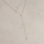 Gold Plated Or Sterling Silver Y Necklace With Disc, thumbnail 4 of 5