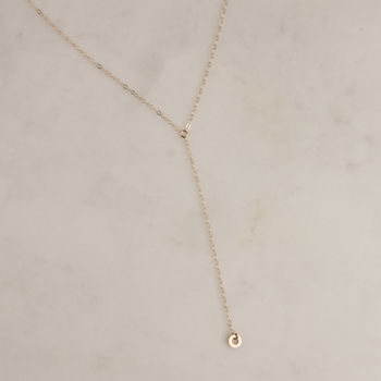 Gold Plated Or Sterling Silver Y Necklace With Disc, 4 of 5