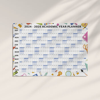 A1 Academic Wall Calendar 2024 2025, 12 of 12