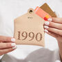 Personalised Year Date Leather Card + Coin Purse, thumbnail 1 of 8