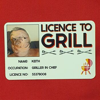 Personalised Licence To Grill Apron, 3 of 4