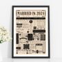 Personalised 1st Paper Wedding Anniversary Poster Gift, thumbnail 7 of 8