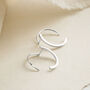 Sterling Silver Fine Curve Threader Earrings, thumbnail 1 of 2