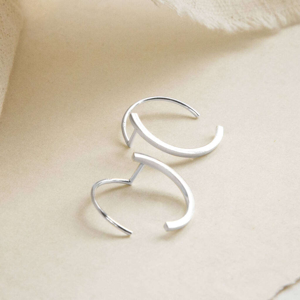 Sterling Silver Fine Curve Threader Earrings By Martha Jackson Sterling ...