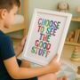 'Choose To See The Good Stuff' Typography Print, thumbnail 1 of 5