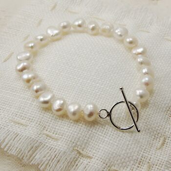 Freshwater Pearl And Sterling Silver Bracelet, 3 of 7