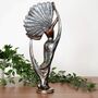 Maisonica Art Deco Silhouette Bronze Lady Figurine 31cm, thumbnail 7 of 8