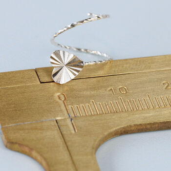 Sterling Silver Heart Spiral Hoop Earrings, 4 of 5