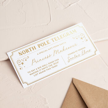 Foiled Christmas Gift Voucher From Santa, 4 of 6