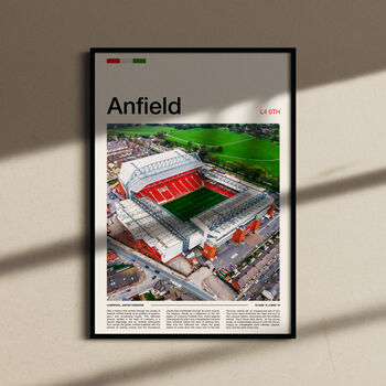 Anfield Stadium Liverpool Football Club Print, 2 of 9