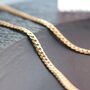 Flat Snake Bone Chain Clavicle Necklace Non Tarnish, thumbnail 6 of 11