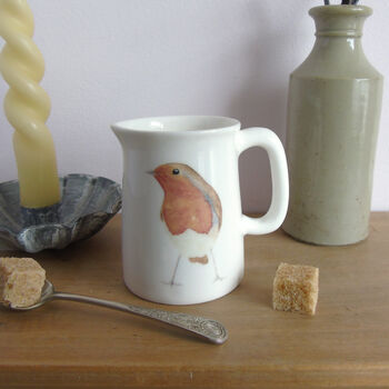 Robin Fine Bone China Mini Jug, 3 of 7