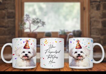 Personalised Maltese Birthday Congratulations Party Gift Mug, 2 of 2