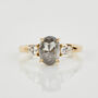 Grey Oval Diamond Engagement Ring, thumbnail 2 of 3