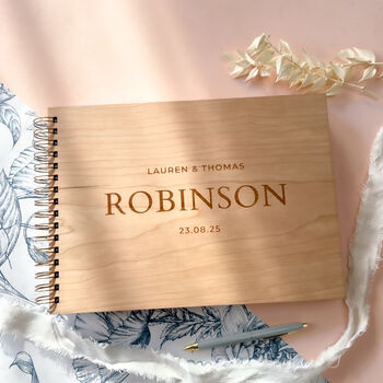 Personalised Surname Wedding Guest Book Alternative, 2 of 9