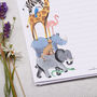 A4 Letter Writing Paper With Safari Zoo Animals, thumbnail 2 of 4
