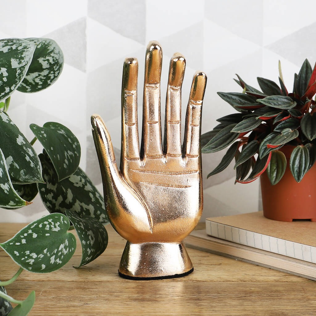 Image of 24k Gold Plated Buddha Hand Statue