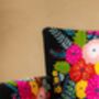 Black Embroidered Floral Armchair, thumbnail 2 of 7