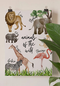 Animals Of The Wild Children's Print, 4 of 4