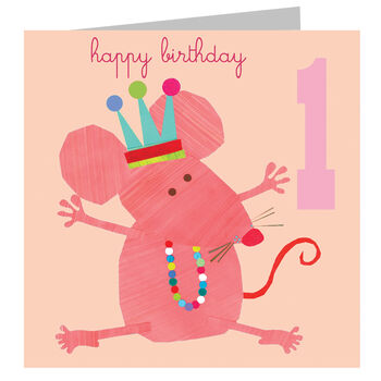 Mouse 1st Birthday Card, 2 of 5