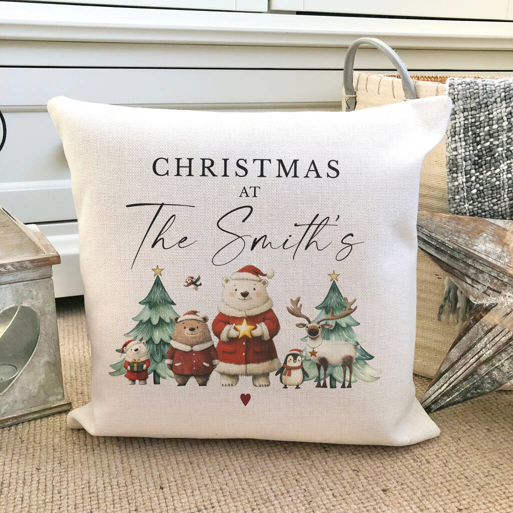 Personalised Christmas Family Cushion, 1 of 3