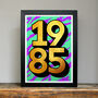 Personalised 40th Birthday 1985 Golden Year Print, thumbnail 3 of 5