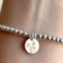 Sterling Silver Daffodil Beaded Bracelet With Engraved Tag, thumbnail 3 of 8