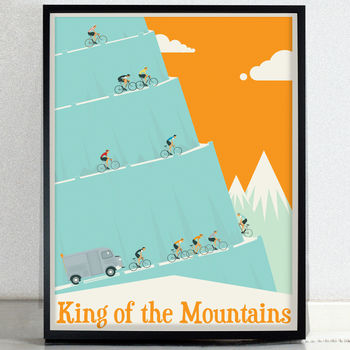 King Of The Mountains Tour De France Poster Art Print, 2 of 9