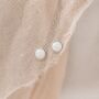 6mm Sterling Silver Opal Stud Earrings, thumbnail 2 of 8