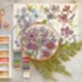 'Birdsong' Floral Linen Panel Embroidery Pattern Design, thumbnail 4 of 10