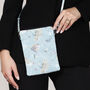 Birds Silk Zipped Crossbody Bag, thumbnail 6 of 9