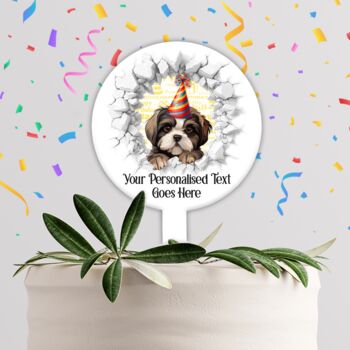 Personalised Shih Tzu Birthday Break Through, 3 of 8