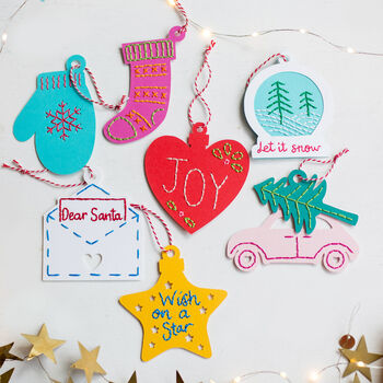 Stitchmas Decorations Embroidery Kit, 2 of 4