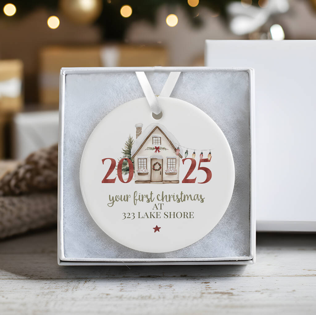 Personalised 2025 New Home Christmas Tree Ornament, 1 of 5